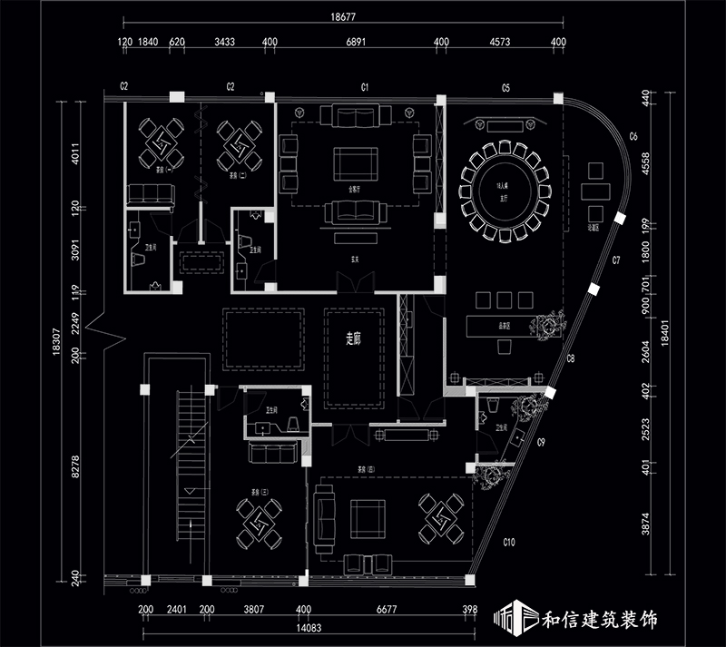 沁馨閣茶坊裝修設(shè)計(jì)